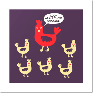 Chicken says Posters and Art